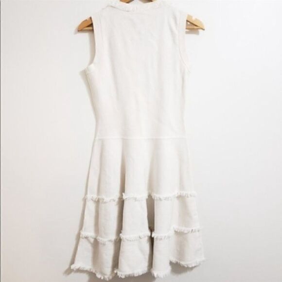 Kate Spade New York Bone White Fringe Trim Dress - Picture 9 of 15